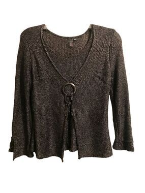 Jana Sweater Crew Neck Brown Acrylic/Nylon Sz M